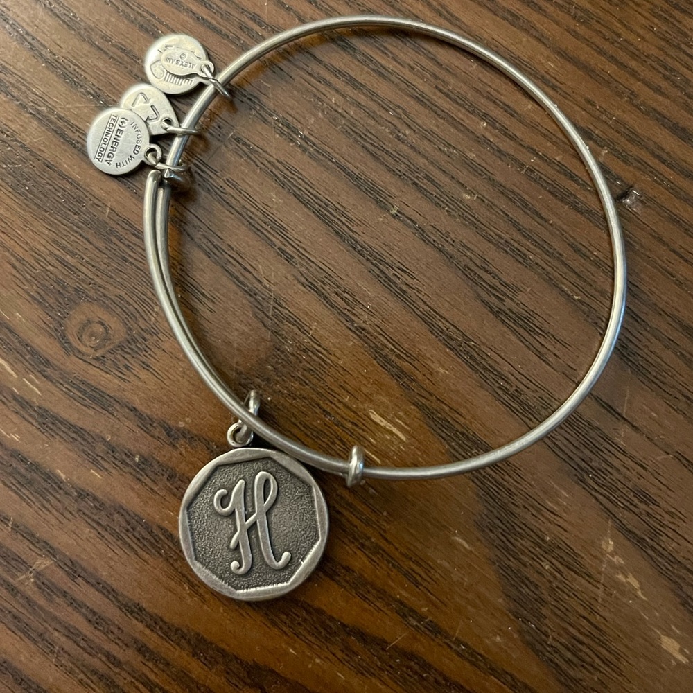 Silver H Alex and Ani adjustable bracelet